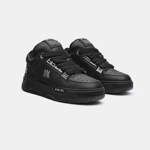 Amiri MA-1 sneakers in a black leather and mes